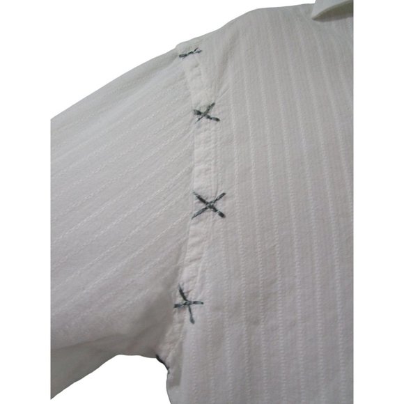 English Laundry Mod Mens Med Button Up Casual Embroidered Applique Flip Cuff EUC - Picture 9 of 16